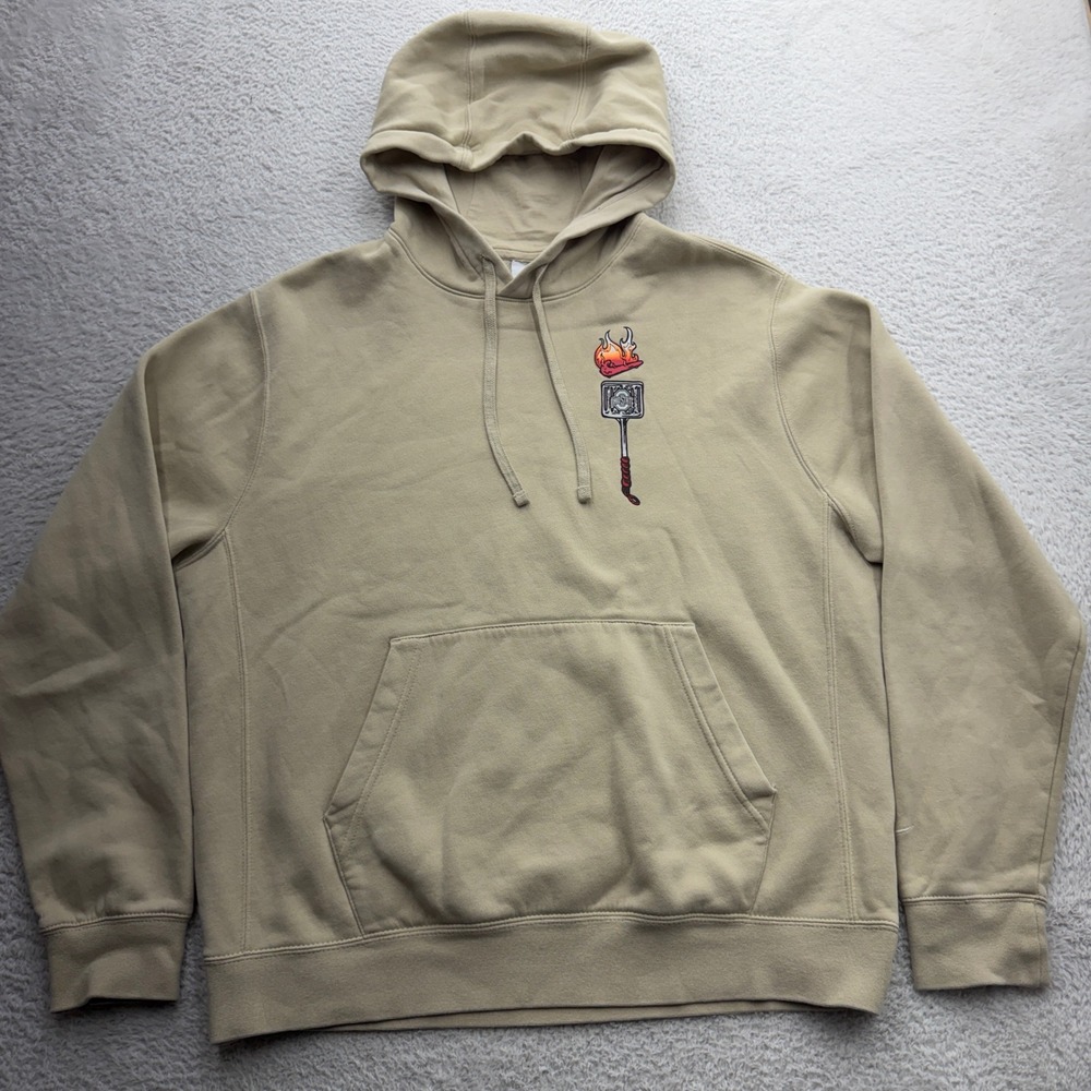 Nike Ohio State Buckeyes Hoodie‎ Mens Medium Tan Graphic Pullover Sweatshirt